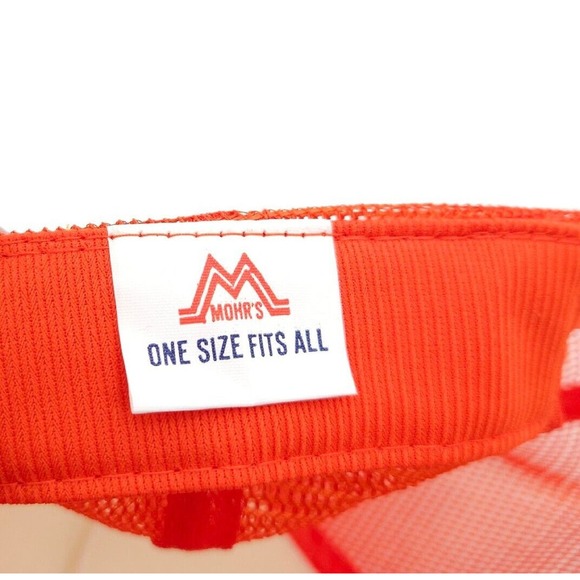 Vintage Salt Lake County Fish & Game Snapback Mesh Trucker‎ Orange Hat Rope Cap - Picture 6 of 6